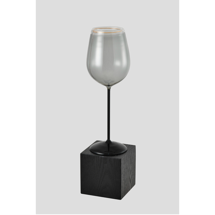 Smoked Wine Glass Led Table Lamp