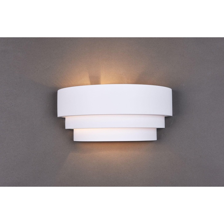 Stylish Lighting Arizona 1 Light White Plaster Wall Light