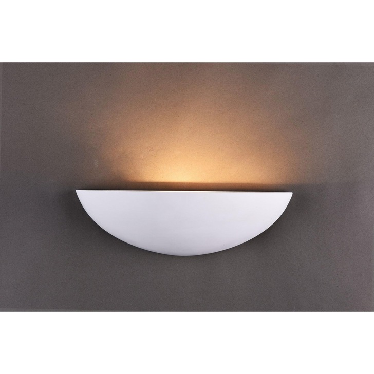 Stylish Lighting Arizona 1 Light White Plaster Wall Light