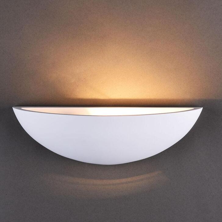 Stylish Lighting Arizona 1 Light White Plaster Wall Light