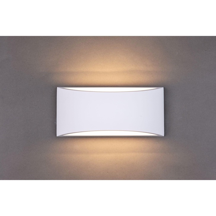 Stylish Lighting Arizona 2 Light Up/Down White Plaster Wall Light