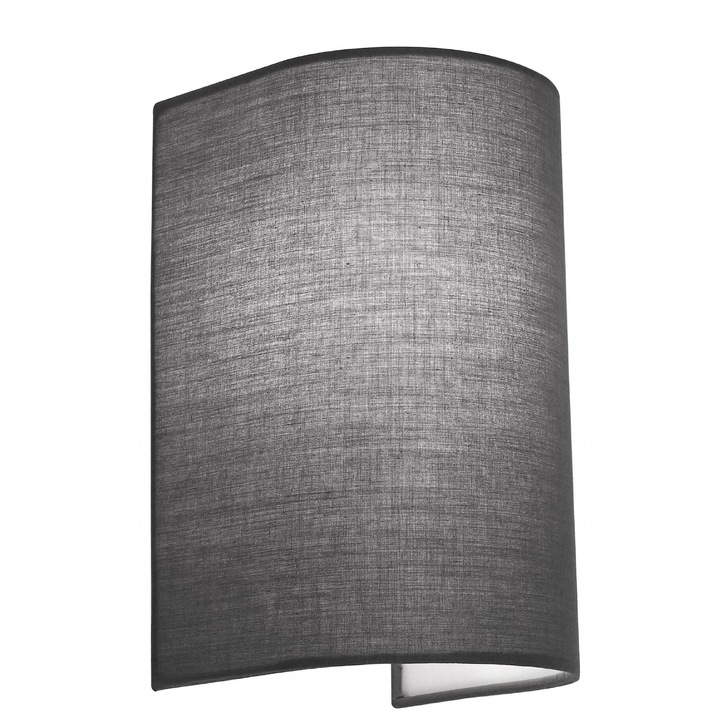 Stylish Lighting Louisiana 1 Light Cylinder Grey Fabric Wall Light