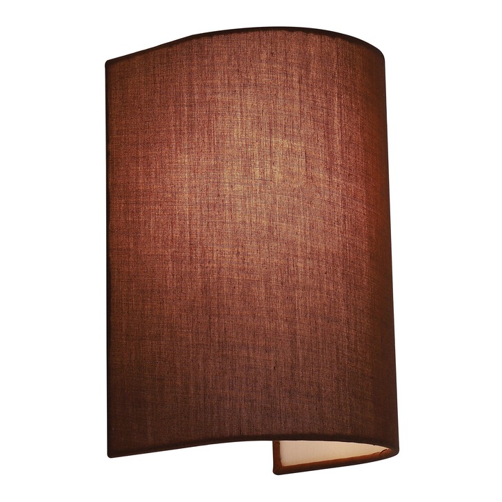 Stylish Lighting Louisiana 1 Light Cylinder Mocha Fabric Wall Light