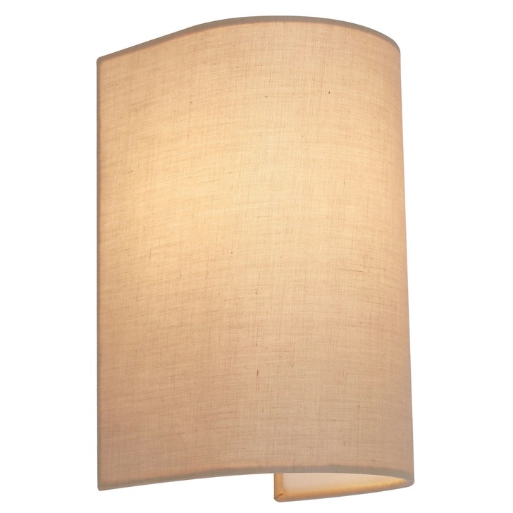 Stylish Lighting Louisiana 1 Light Cylinder Taupe Fabric Wall Light