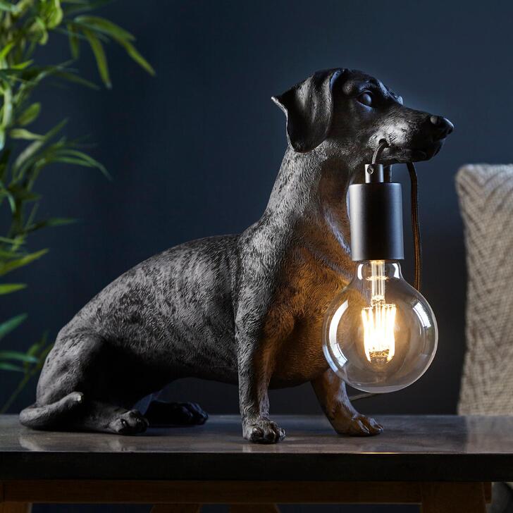 Thorlight Dachshund Table Lamp Matt Black