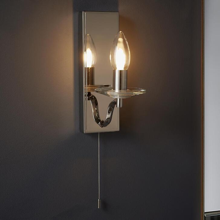 Thorlight Giana Polished Nickel Bathroom Wall Light - IP44