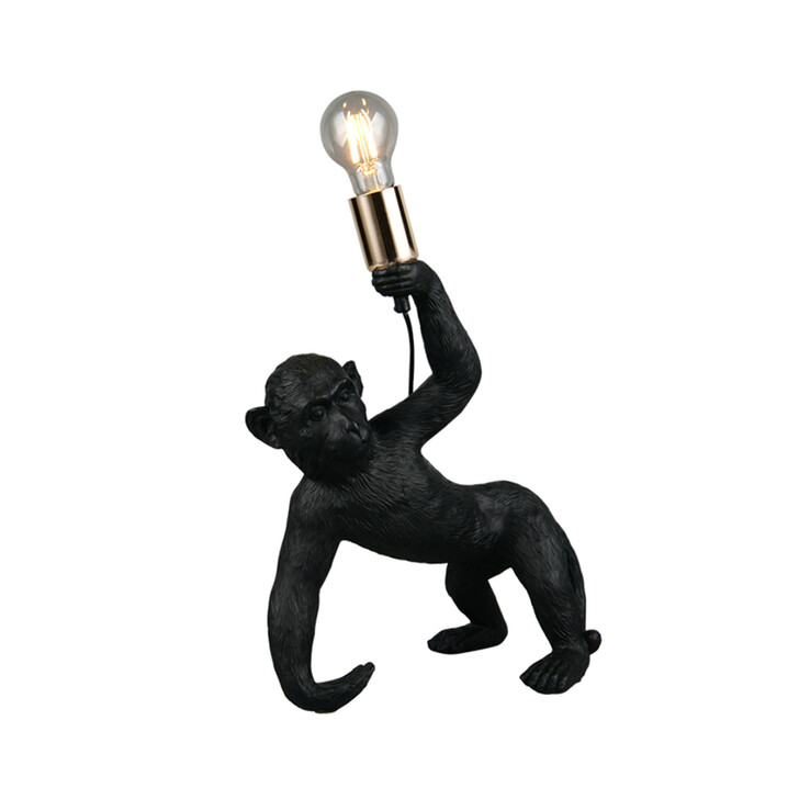 Trio Lighting Bobo Black Resin Monkey Table Lamp