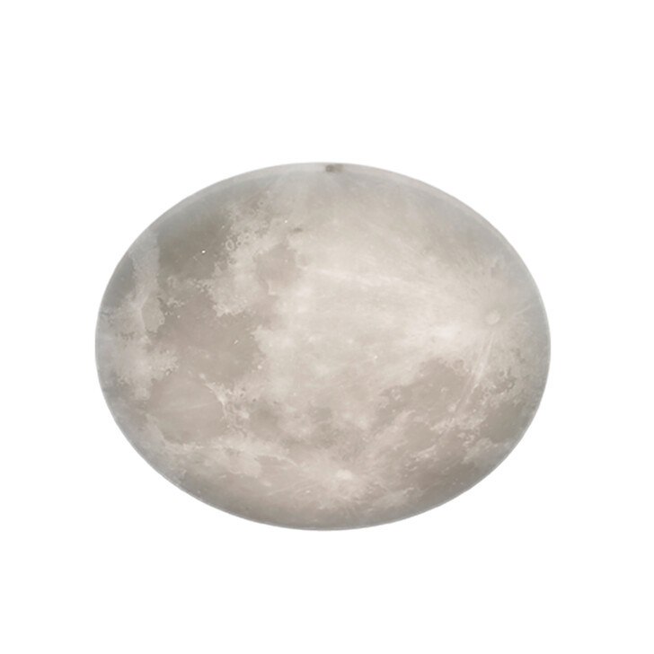 Trio Lighting Lunar Large Flush Moon Style LED Ceiling Light - Remote Control
