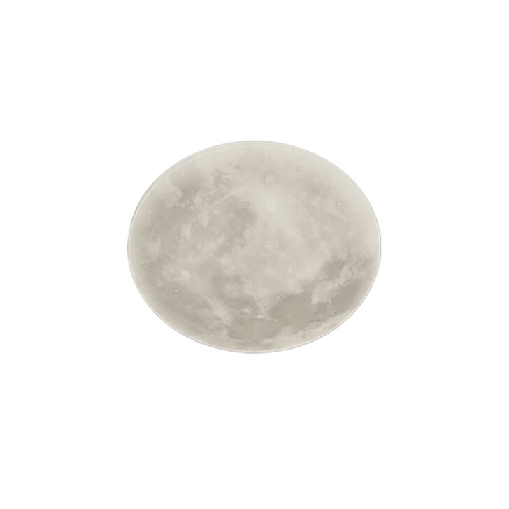Trio Lighting Lunar Small Flush Moon Style LED Ceiling Light - Remote Control