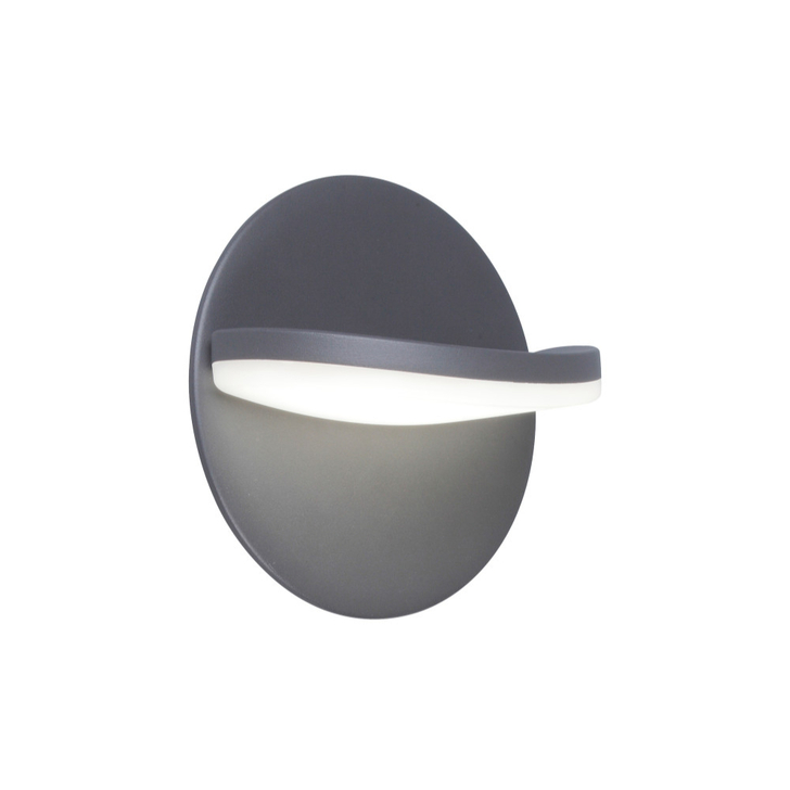 Vigo Aluminium Dark Grey Round Outdoor Led Wall Light - IP65 - 3000K - 1100lm
