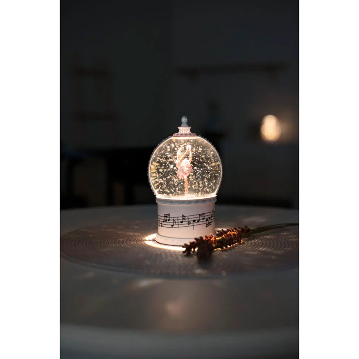 Water lantern 3xAAA pink ballet, w. white Led, timer