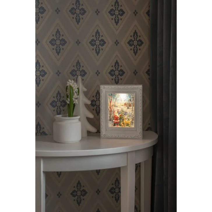Water Lantern Photo Frame Santa Led B/O 3 x AA & USB