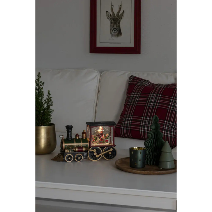 Water Lantern Train & Santa Timer 5H B/O 3 x AA & USB