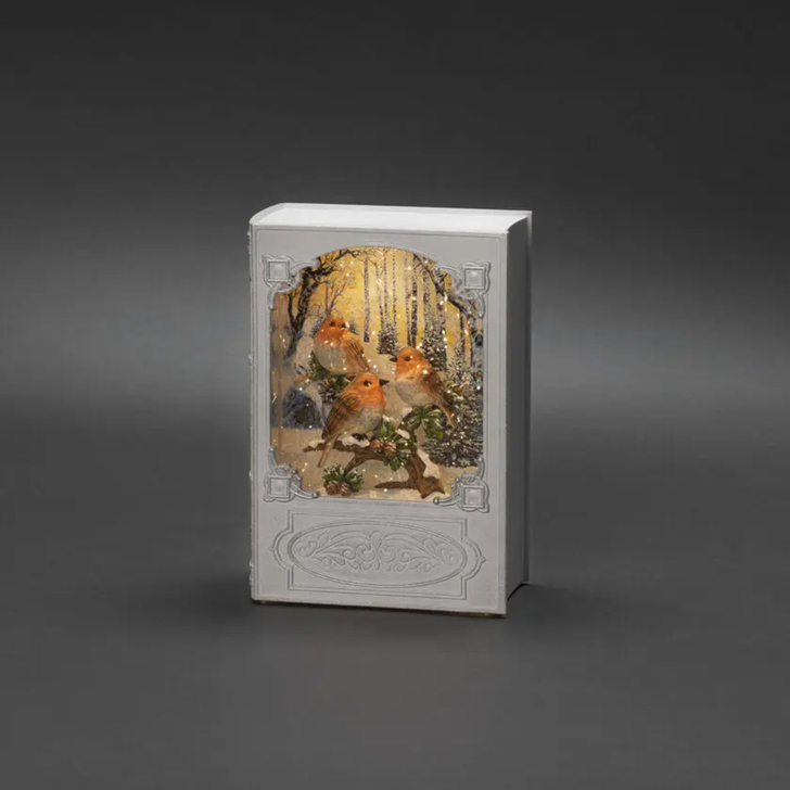 Water Lantern White Book with Robins Timer 5H 3xAA USB