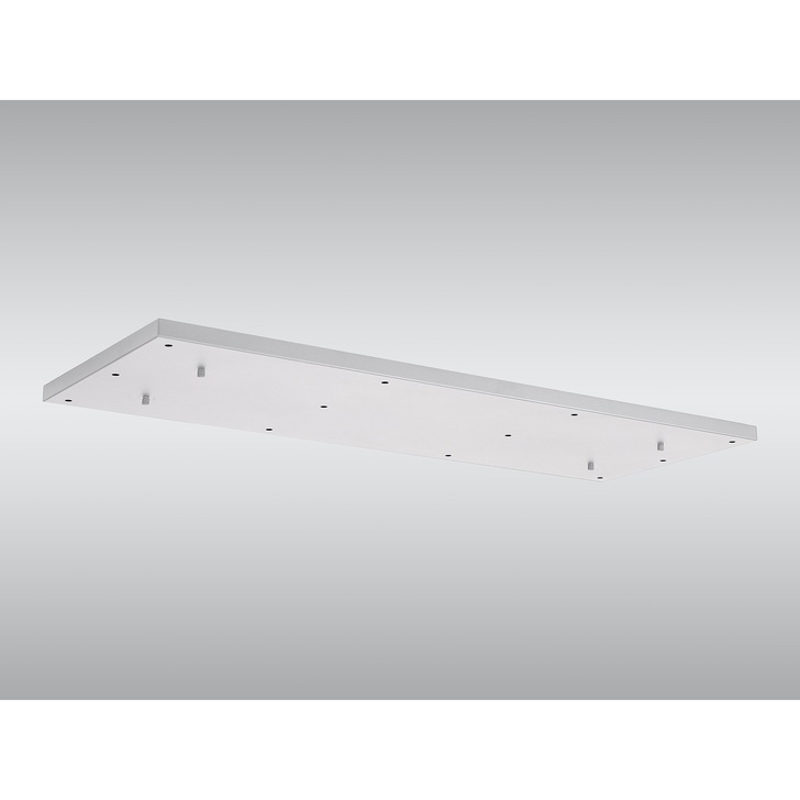 White 12 Hole Rectangular Ceiling Plate - 1100mm x 400mm