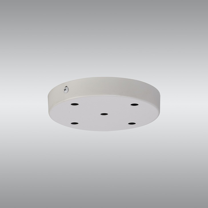 White 5 Hole Ceiling Plate - 15cm