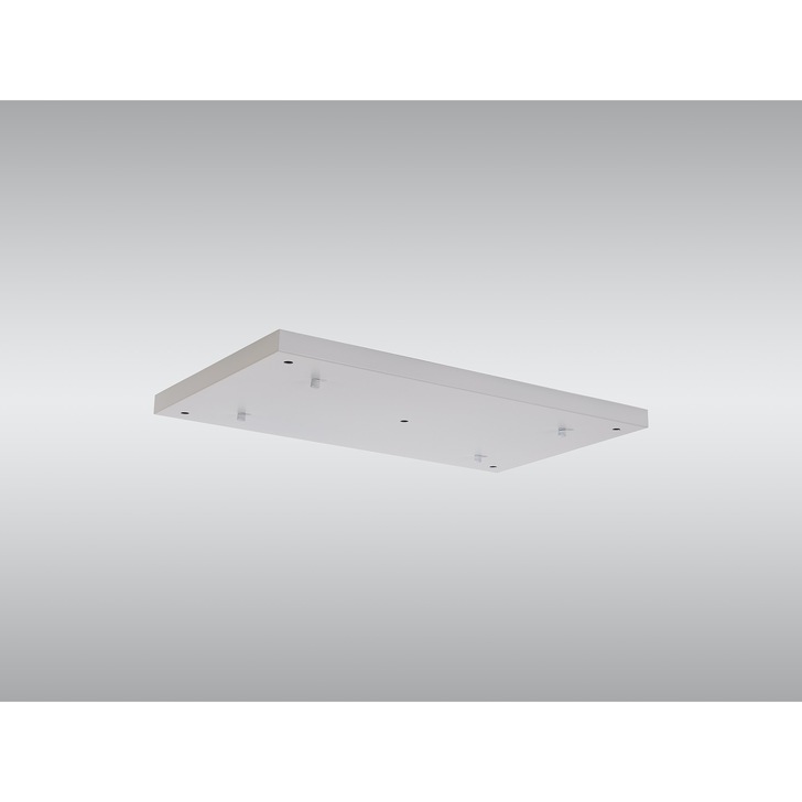 White 5 Hole Rectangular Ceiling Plate - 550mm x 320mm