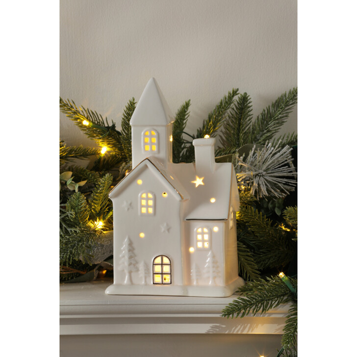 WHITE CERAMIC HOUSE - Led W/W
