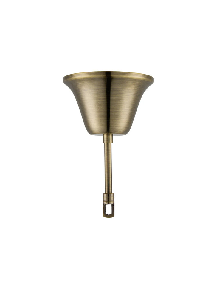 120mm Antique Brass Bell Cup Ceiling Rose With Hook Plate And Rod