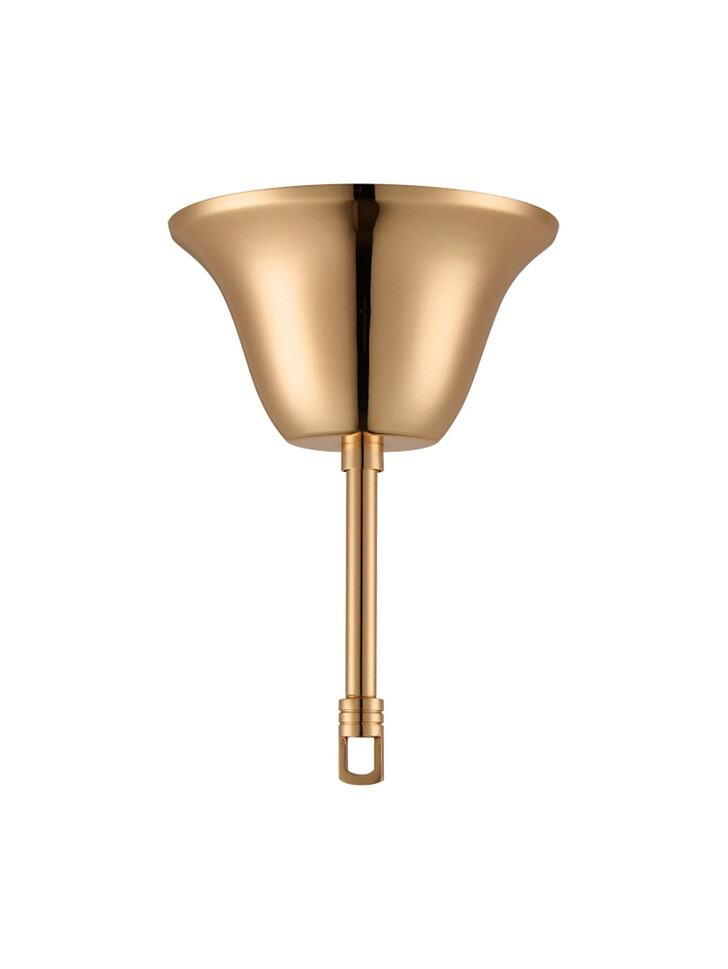 145mm French Gold Finish Bell Cup Ceiling Rose With Hook Plate And Rod