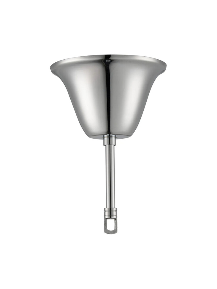 145mm Polished Chrome Bell Cup Ceiling Rose With Hook Plate And Rod