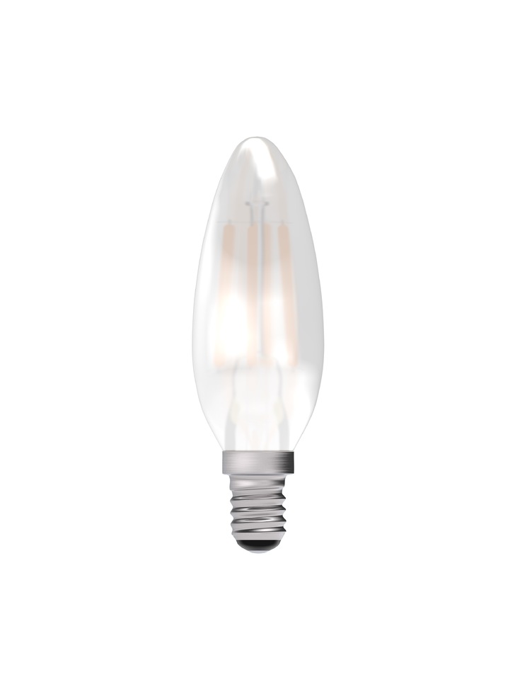 3.3W LED Satin Candle Light Bulb E14 Warm White 2700K