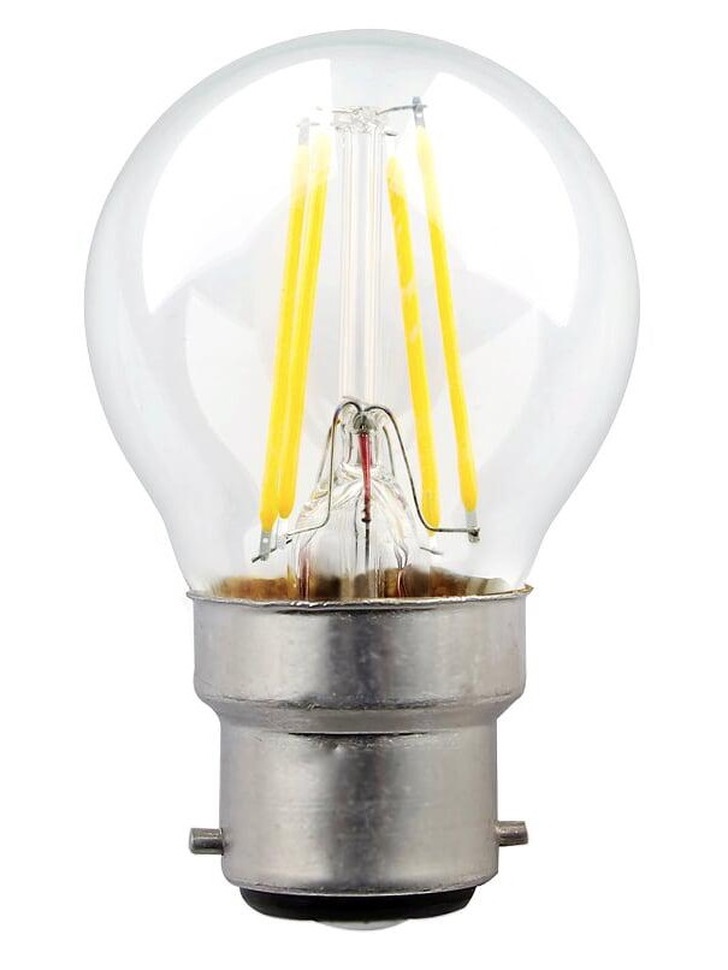 4W B22 CLEAR DIMMABLE LED GOLFBALL LAMP - 2700K