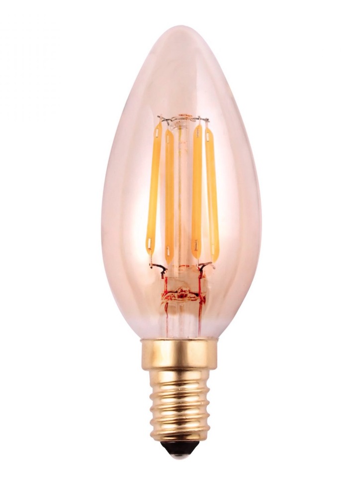 4W E14 AMBER DIMMABLE LED CANDLE LAMP - 2200K