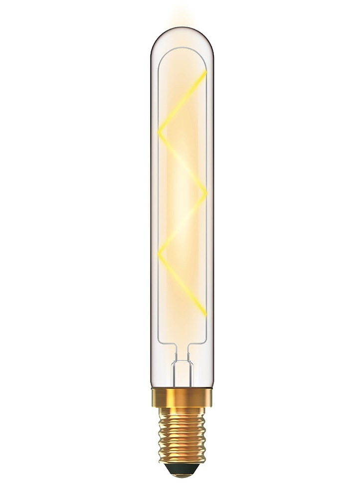 4W LED Classic Deco Clear Dimmable 185mm Tubular Lamp With Decorative Filament - E14, 4000K