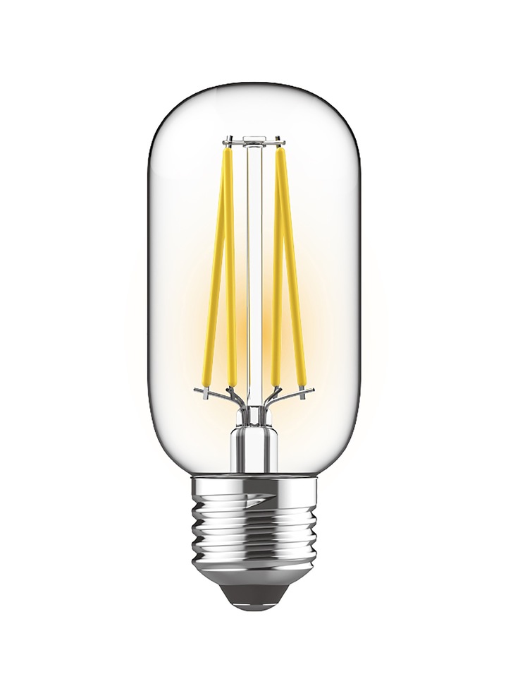 4W LED Classic Deco Clear Dimmable T45 Lamp With Decorative Filament - E27, 2700K