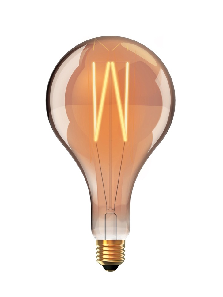 4W LED Classic Deco Gold Finish Lamp With Decorative Filament - E27, 1800K