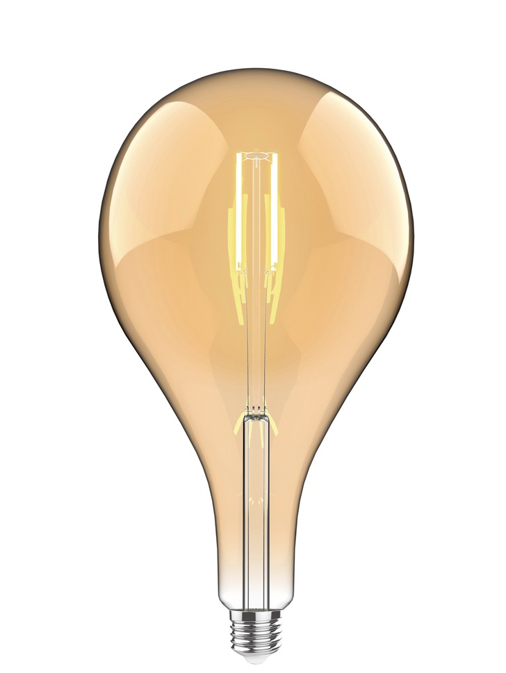 4W LED Classic Style Amber Finish Dimmable Lamp - E27, 2100K