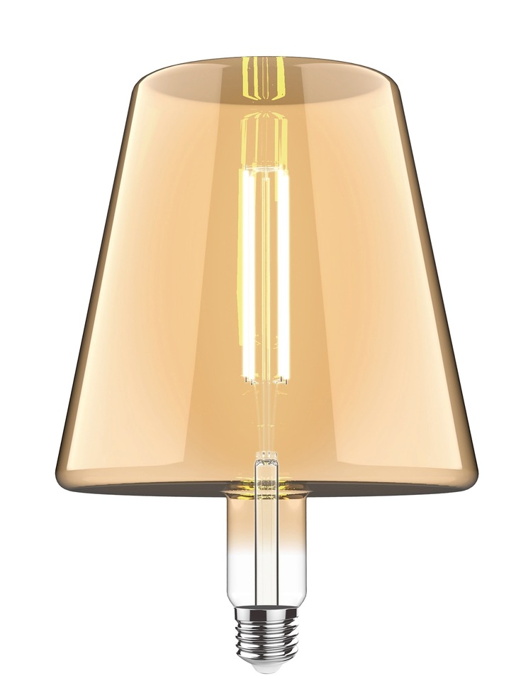 4W LED Classic Style Amber Finish Dimmable Lamp - E27, 2100K, 4300302