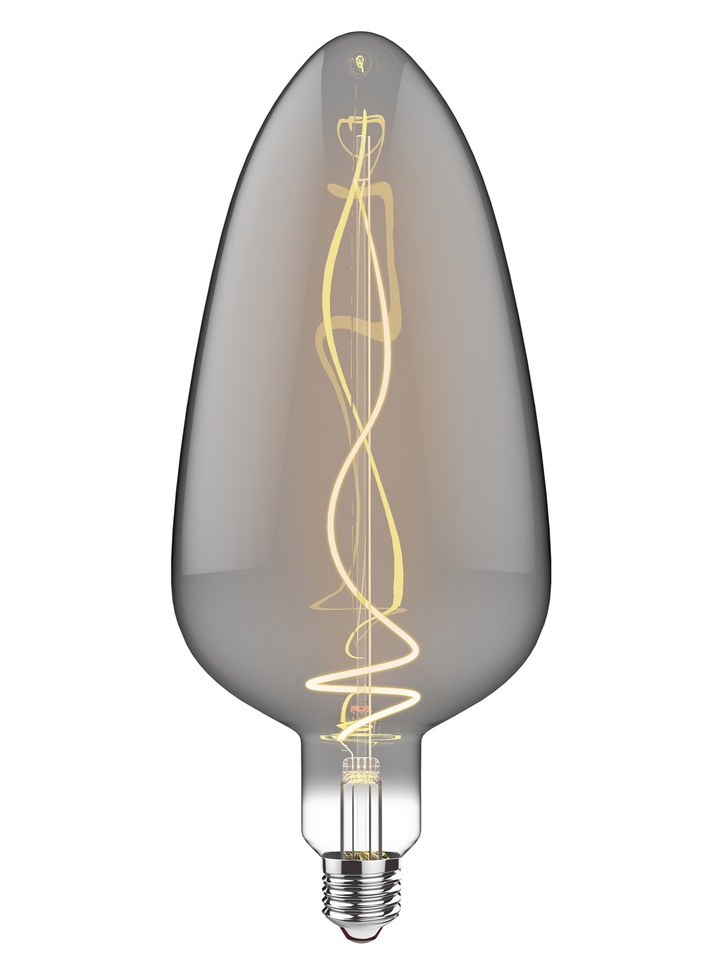 4W LED Classic Style Smoke Finish Dimmable Lamp - E27, 2100K