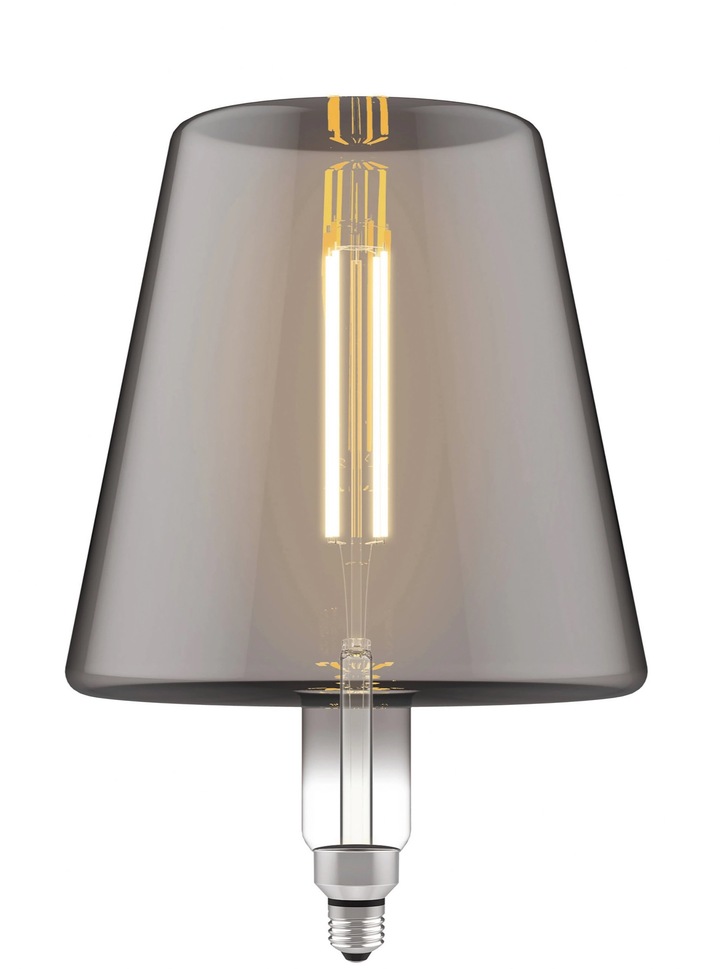 4W LED Classic Style Smoke Finish Dimmable Lamp - E27, 2100K