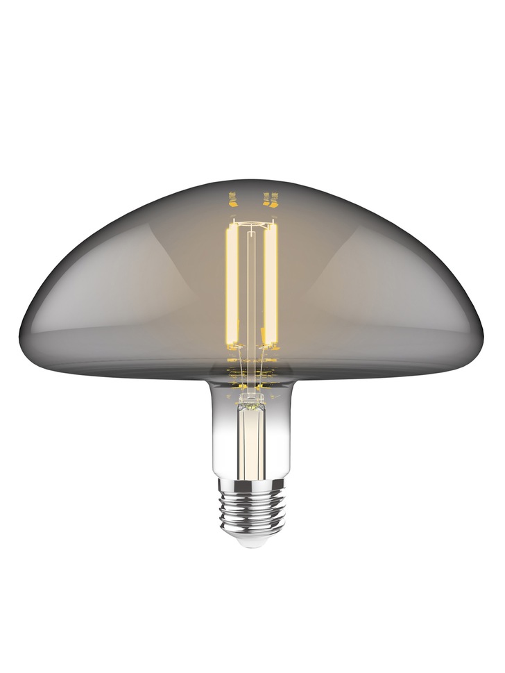 4W LED Classic Style Smoke Finish Dimmable Mushroom Lamp - E27, 2100K