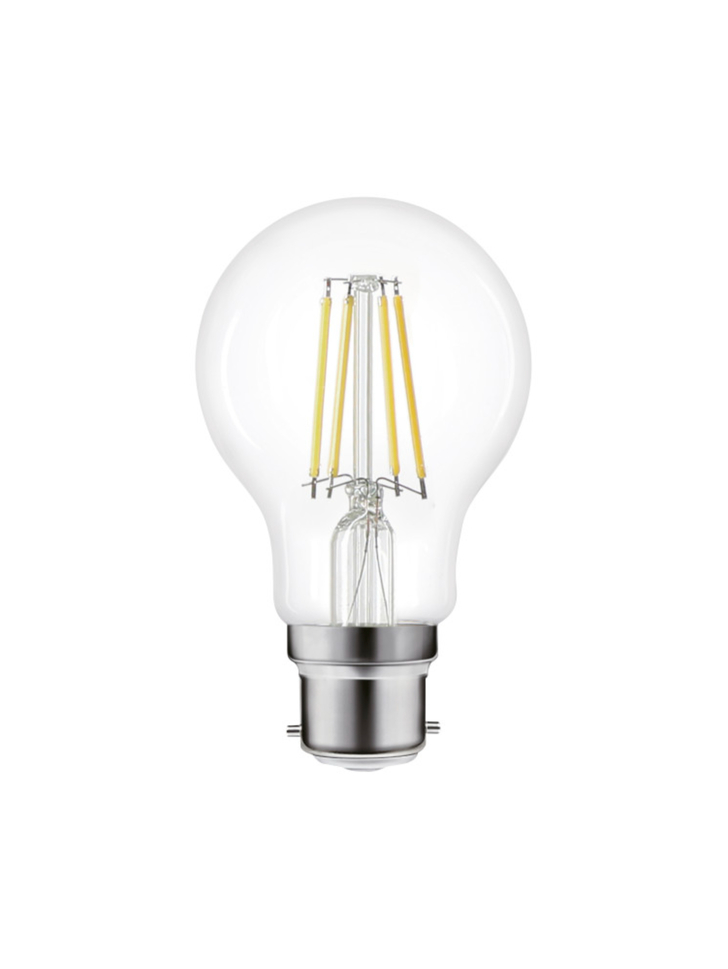 7.3W B22 Cool White Dimmable Clear Gls Led Filament Lamp - 4000K