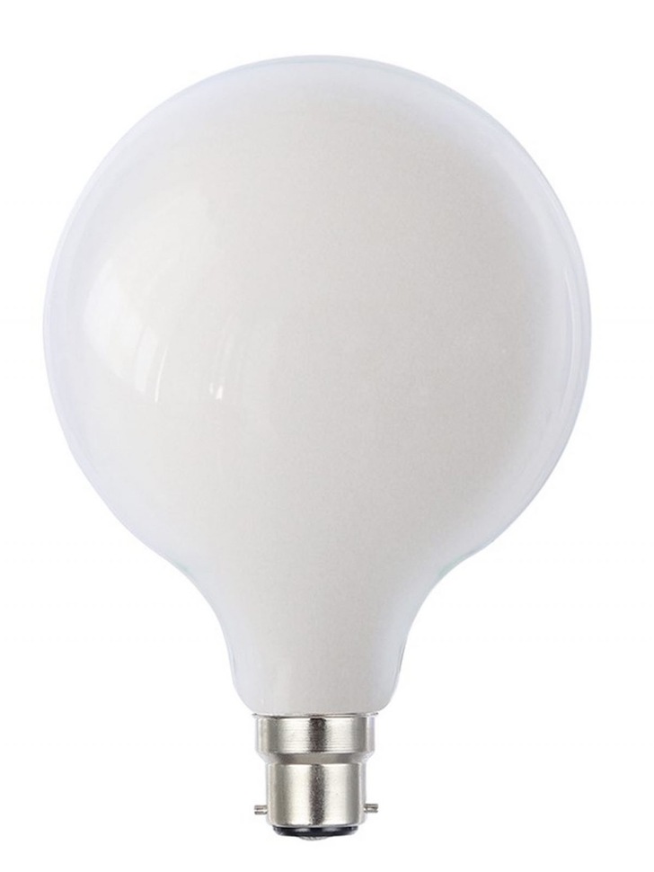 8W B22 OPAL DIMMABLE LED 125MM GLOBE LED LAMP - 2700K