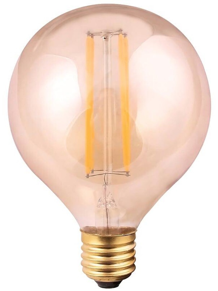 8W E27 AMBER DIMMABLE LED 125MM GLOBE LED LAMP - 2700K