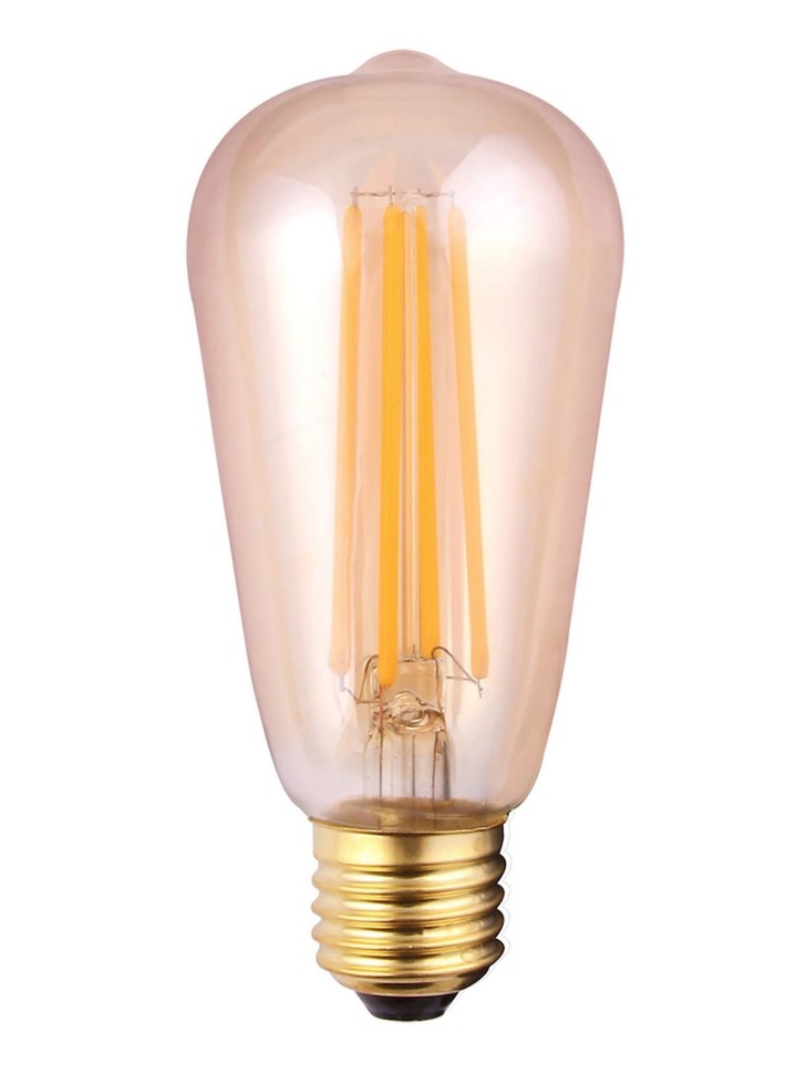 8W E27 AMBER DIMMABLE LED VALVE LAMP - 2700K