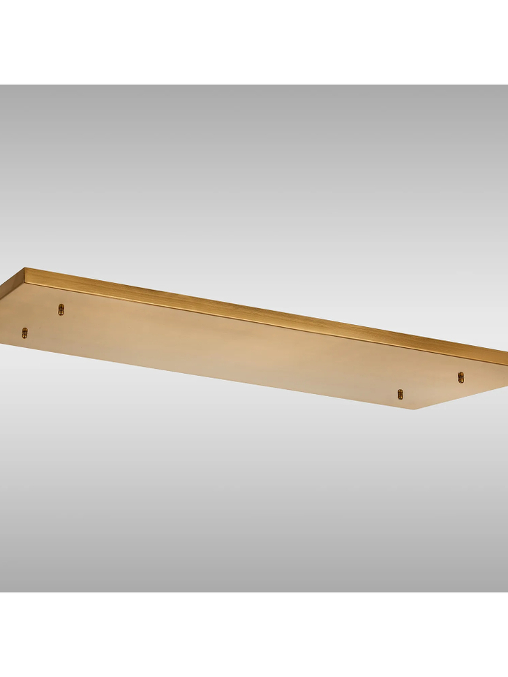 Brass No Hole Rectangular Ceiling Plate - 1100mm x 400mm