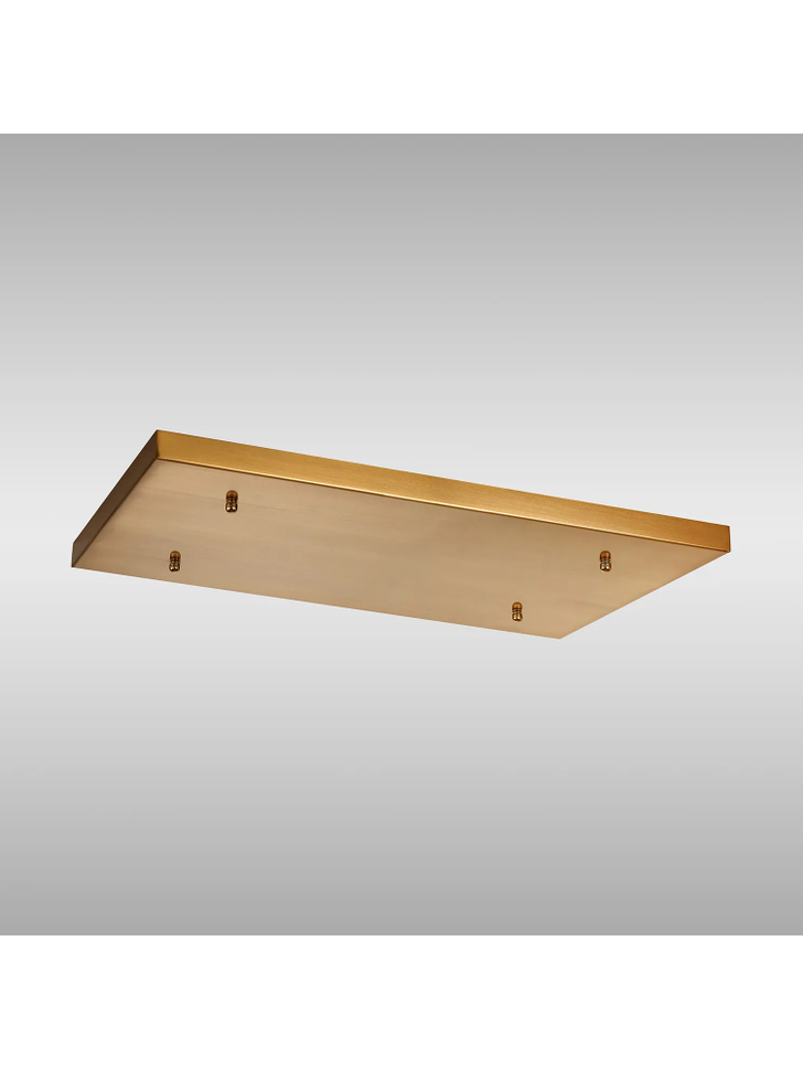 Brass No Hole Rectangular Ceiling Plate - 550mm x 320mm