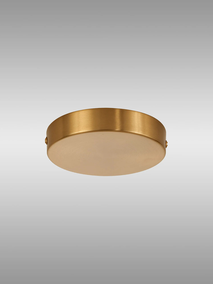 Brass No Hole Round Ceiling Plate - 12cm