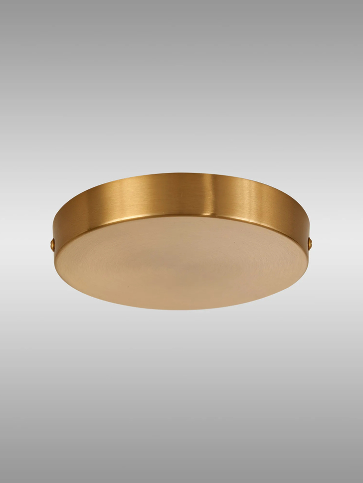 Brass No Hole Round Ceiling Plate - 15cm