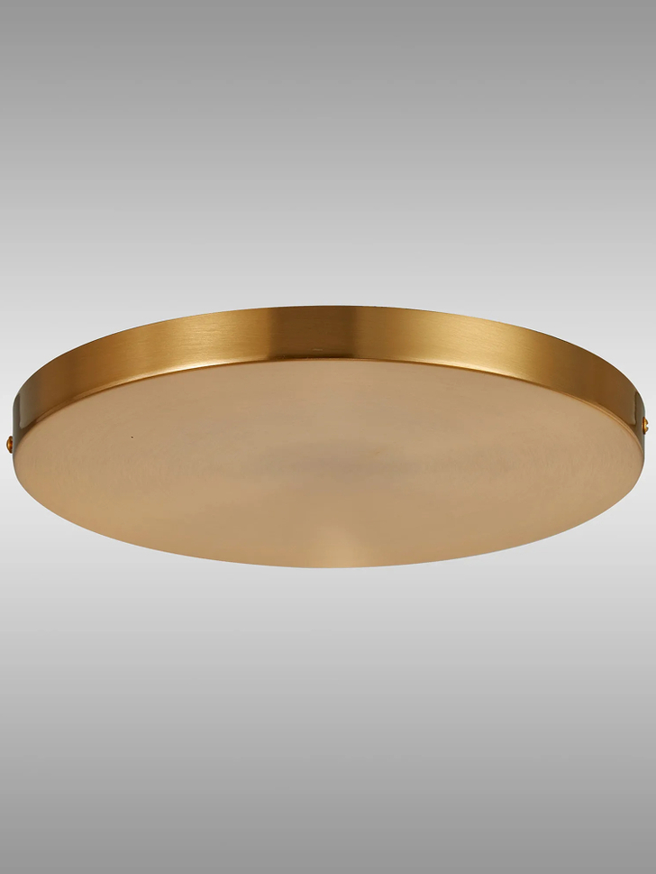 Brass No Hole Round Ceiling Plate - 28cm