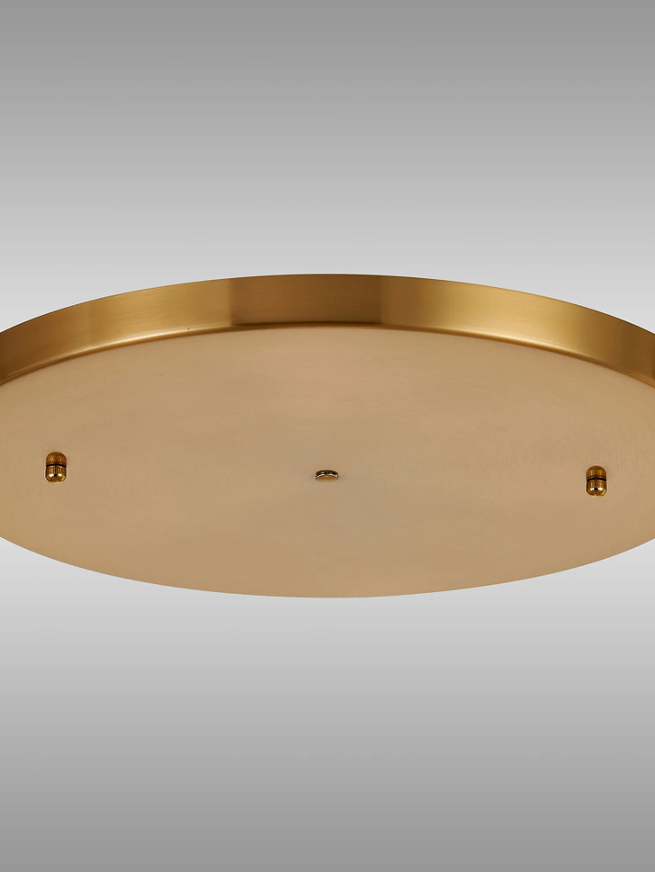 Brass No Hole Round Ceiling Plate - 40cm