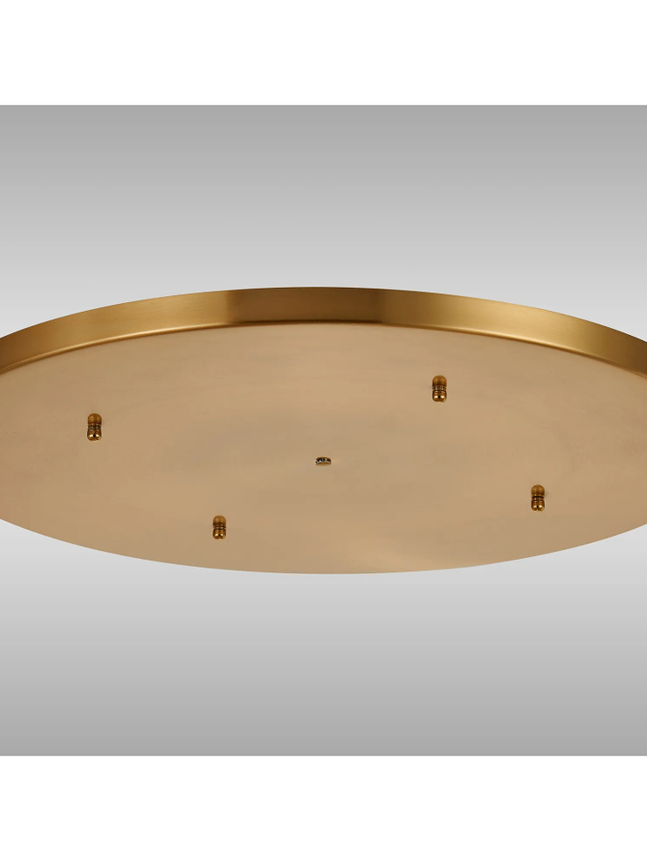 Brass No Hole Round Ceiling Plate - 60cm