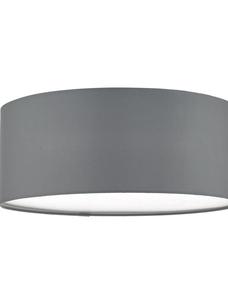 Dar Cierro CIE5239 3 Light Flush Ceiling Light In Grey With Frosted Diffuser