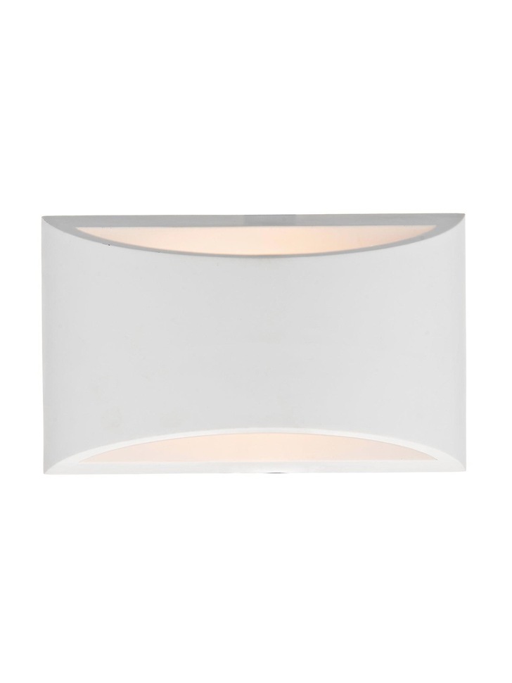 Dar Hove HOV072 White Paintable Plaster Small Wall Light