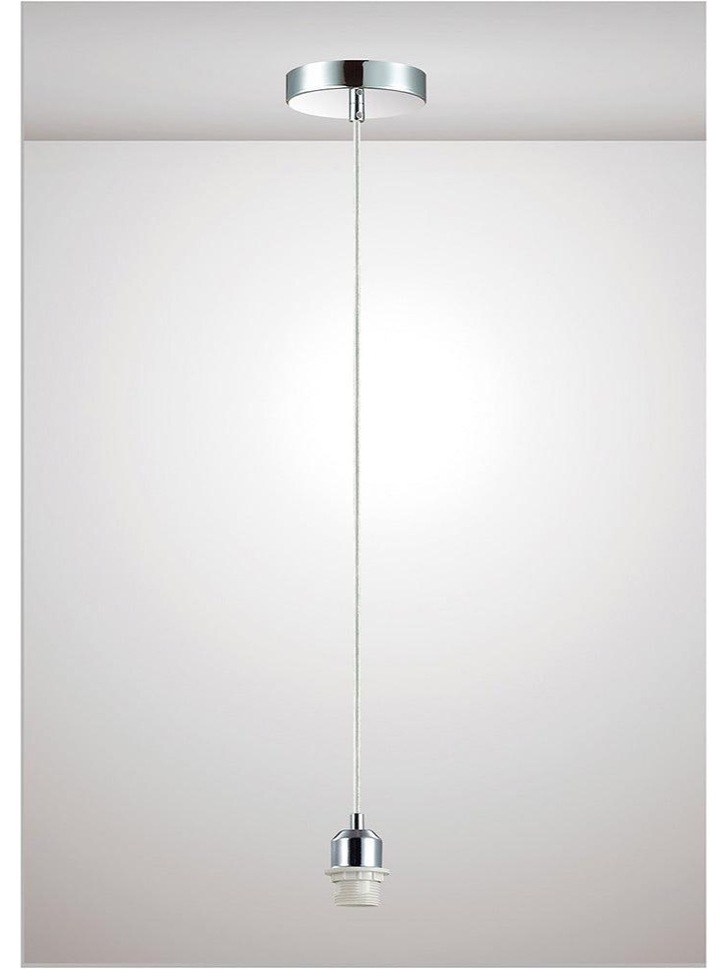 Deco Dreifa D0178 Polished Chrome With Clear Cable Ceiling Suspension Kit